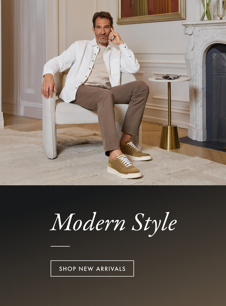 Modern Style, man wearing the Cristo sneaker | Aquatalia | Shop Mens