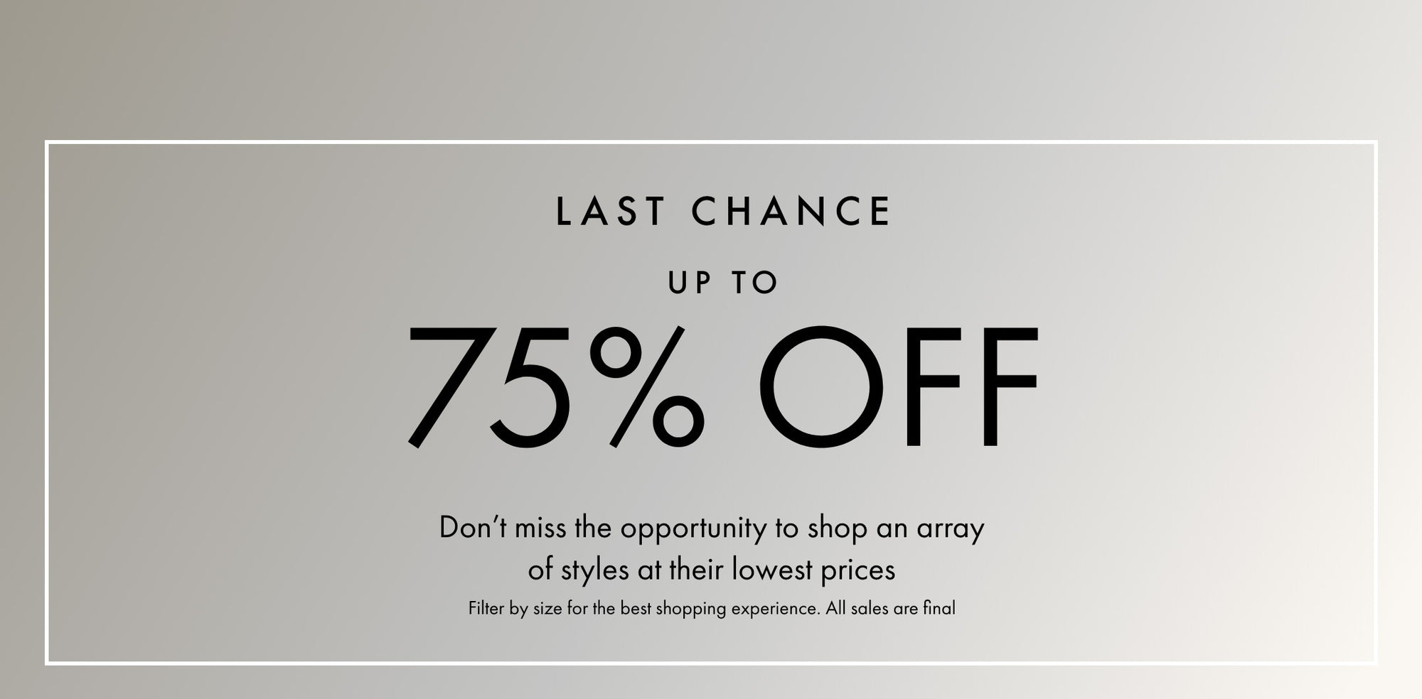 Last Chance / Outerwear's Collection Banner Image