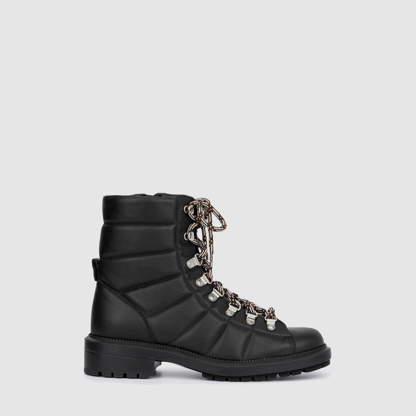 Chanel Black/White Leather Lace Up AnkleBoots Size EU 38 US 8 UK 5 AU 7